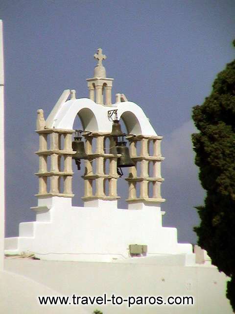 EKATONTAPYLIANI CHURCH - The bell tower of Ekatontapyliani.