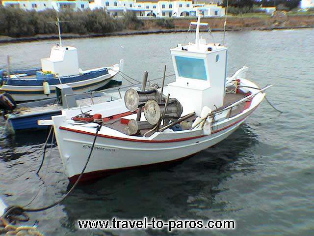 DRIOS - Fishing boat in Drios small port.