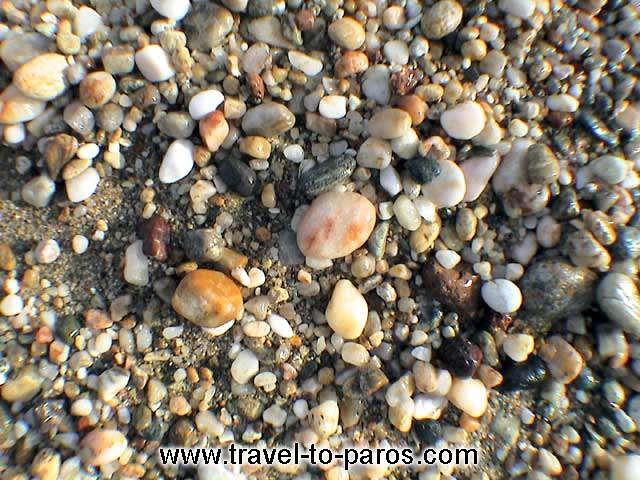 DRIOS - The pebbles of the beach of Drios.