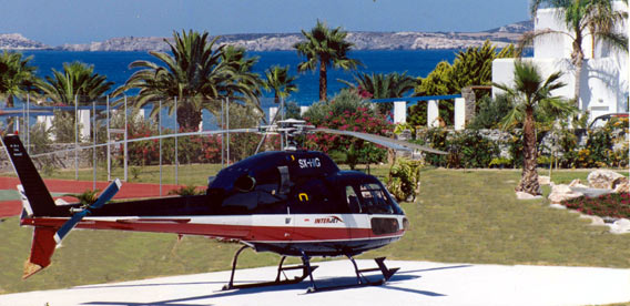 The hotel helicopter CLICK TO ENLARGE