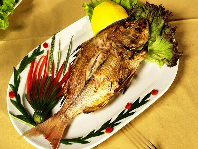 In our restaurant we serve fresh fish from Paros CLICK TO ENLARGE