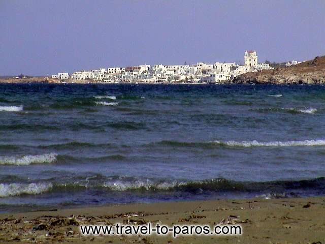 NAOUSSA PAROS - The beautiful town of Naoussa as seems from far away.