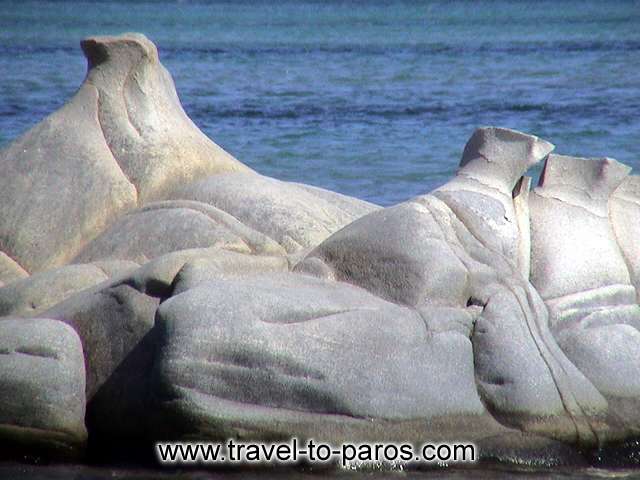 KOLIBITHRES - Characteristic of the beach Kolibithres  are the white rocks with the curious shapings.